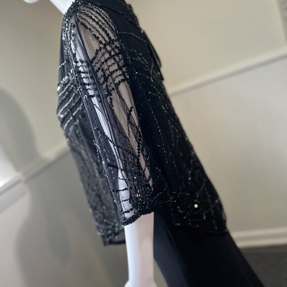 **J Kara** Women's Capelet Gown 8 - Picture 5 of 9